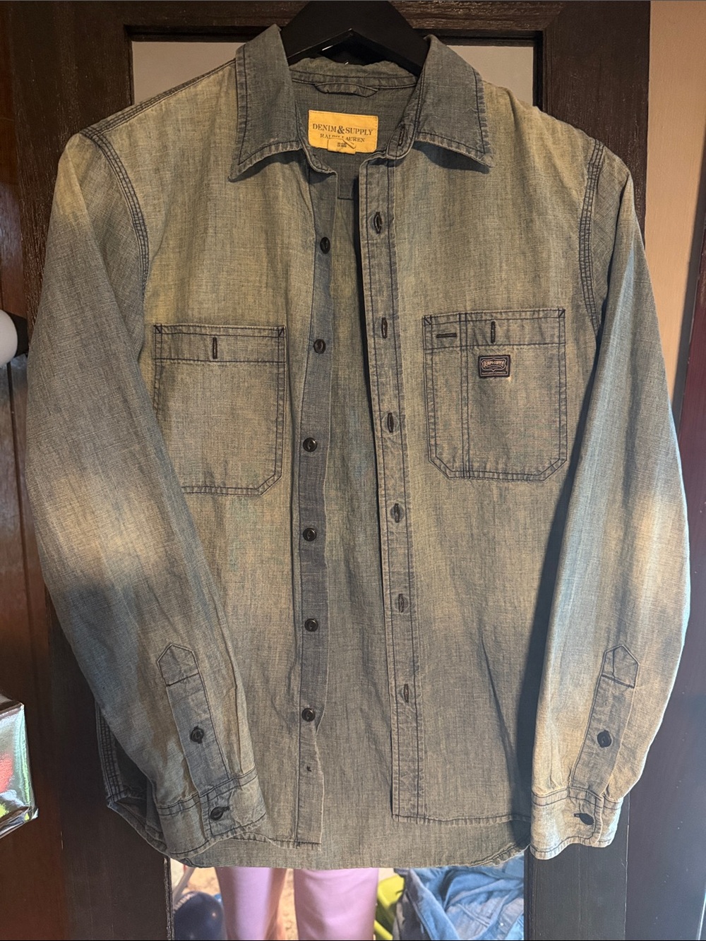 Denim & Supply Ralph Lauren faded light blue denim shirt jacket